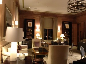 The salon at the Fairmont Penthouse.